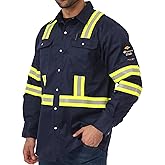JKSafety 7oz FR Shirts for Men Women ARC 2 Fire Resistant Welding Shirts FRC Long Sleeve Safety Workwear