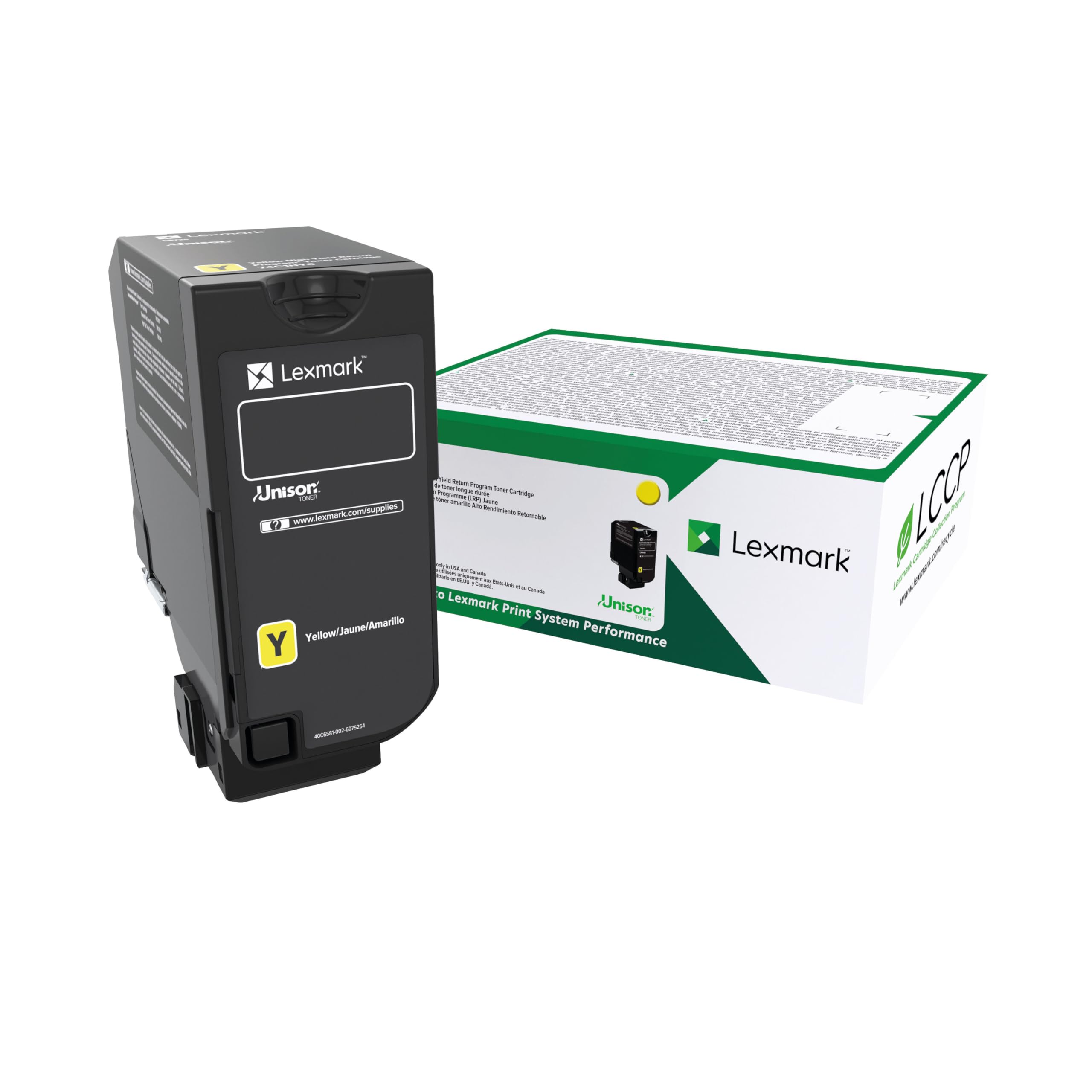 Lexmark 74C2HYE Laser Toner for CS725 - Yellow, Printer Accessories