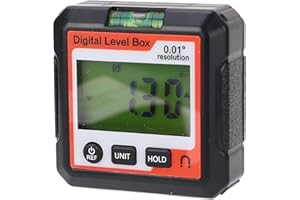 Hamwesh Digital Angle Finder, Magnetic Base Data Lock Multiple Measurement Modes with Backlight for Woodworking Automotive Re