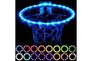 XYHTYBD Basketball Hoop Lights Outdoor,Basketball Accessories for Boys,16 Color Led Basketball Hoop,Led Basketball Hoop,Gifts for Basketball Lovers,Remote Control,Waterproof, Super Bright
