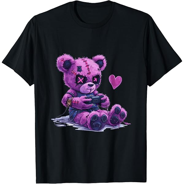 Tattered Teddy Basic Tee T-Shirt For Men – Fits J1 7 Hare 2.0 Sneaker Match – White, S To 4XL