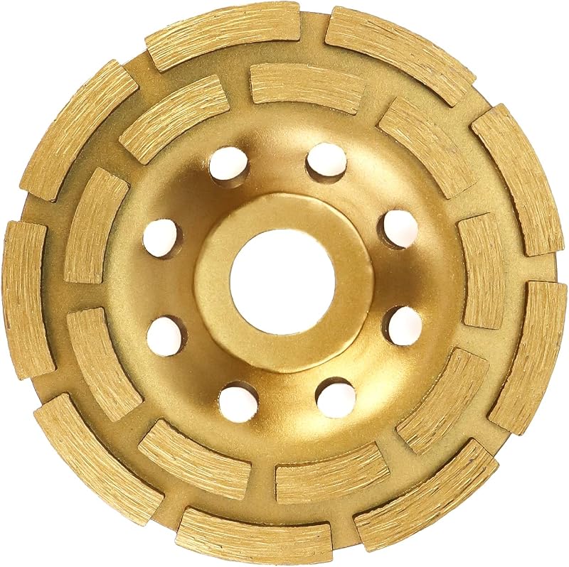 QWORK Diamond Cup Grinding Disc Wheel 115mm for Concrete Plaster Granite Stone