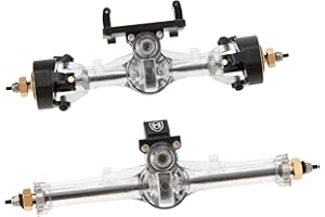 MEUS RACING 5mm ISO V2 SCX24 Axles with 3-Section CVD for Axial 1/24 SCX24 RC Crawler Upgrades(Transparent)