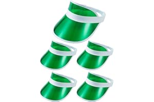 BEEVARN 5 Pack Sun Visor Hats Women Clear Colorful Party Outdoor Sports Beach Golf Cap