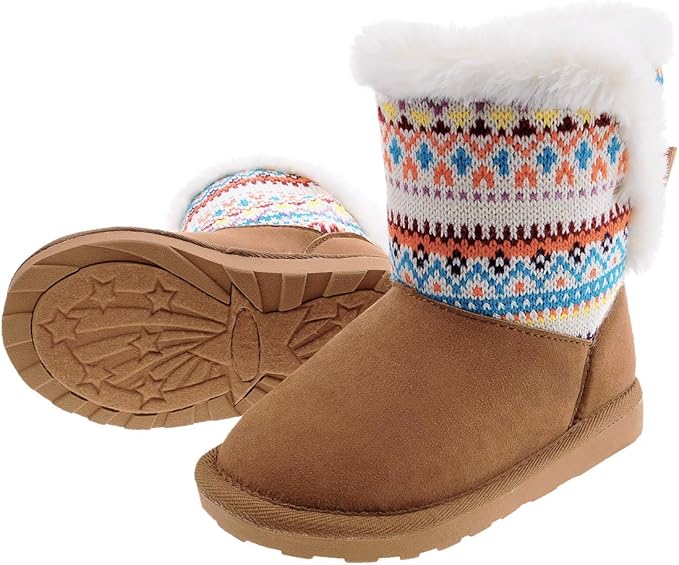shoeslocker Girls Boots Toddler Little Girls Winter Warm Ankle Boots Clothing