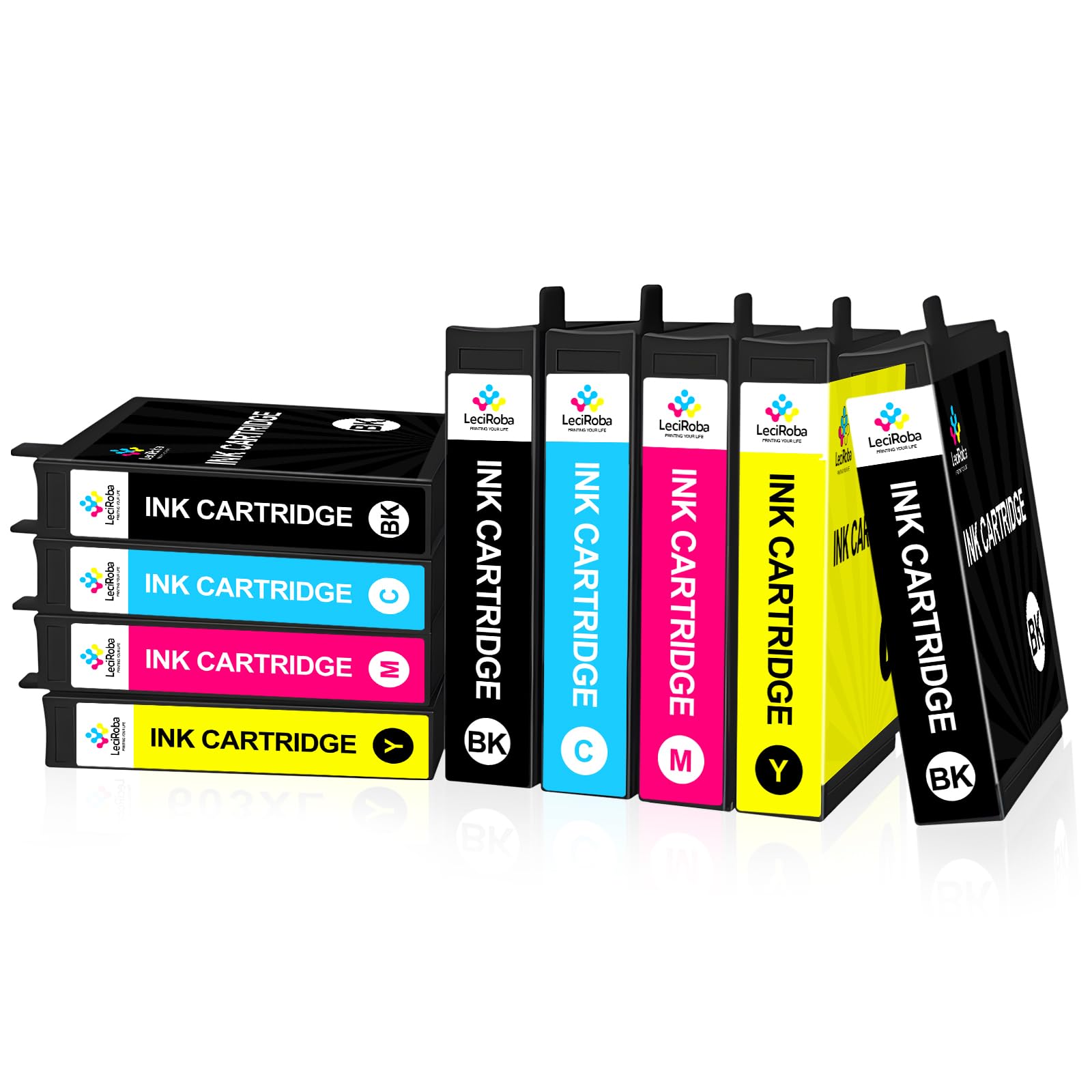 LeciRoba Ink for XP2100 XP3100 XP4100 XP4105 XP2105 XP3105 XP2150 XP3150 XP4150 XP4155 WorkForce WF2870 WF2850 WF2840 WF2830 WF2820 WF2835 WF2845 Printer (9-PACK)