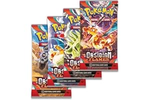 POKÉMON Pokemon - Booster Pack Lot - Obsidian Flames - x4 - Pack Artwork May Vary