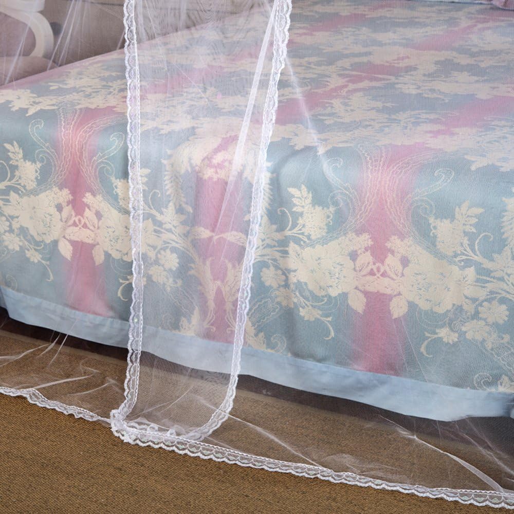 Nattey 4 Corners Princess Bed Curtain Canopy Canopies For Girls Boys Adults Bed Gift (Twin, White): Home & Kitchen