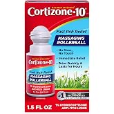 Cortizone 10 Max Strength Itch Relief, Massaging Rollerball, 1.5 oz. | 1% hydrocortisone, fast-acting, anti-Itch liquid for bug bites, rash, eczema, psoriasis, poison ivy, oak, sumac, ages 2+