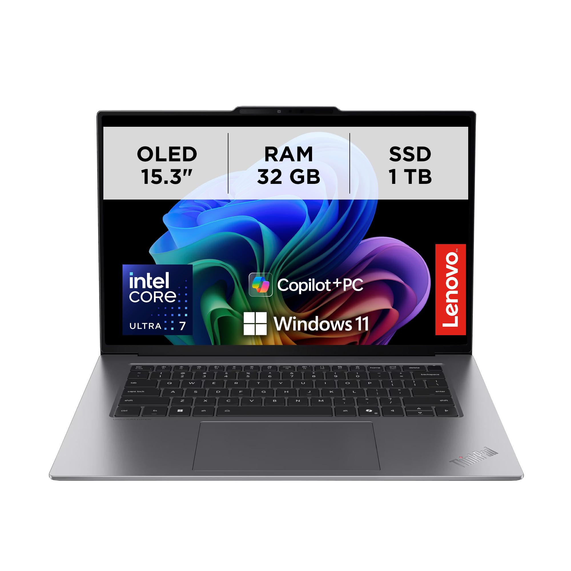 Lenovo - Notebook 15.3 Pollici ThinkPad X9-15 Gen 1, Copilot+ PC Portatile Professionale Windows 11 Pro Intel Core Ultra 7 258V, RAM 32GB LPDDR5X, 1TB SSD NVMe - Grafica Intel Arc e Audio Dolby Atmos