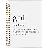 Ecezatik Inspirational Spiral Notebook,Inspirational Journal,Inspirational Journal for Women Men Writing,Grit Spiral Notebook 8.3×5.5 Inch