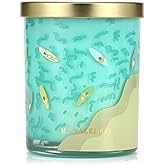 Hanalei Bay Candle,Spring Summer Candles,Sea Salt & Ocean Scented Candles,Ocean Gifts for Friend,Surfer,Sunbather,Beach Lover,Soy Wax Candle for Home Decor,10oz