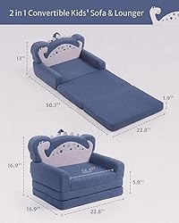 Blissful Diary Kids Couch, 2-in-1 Soft Toddler
