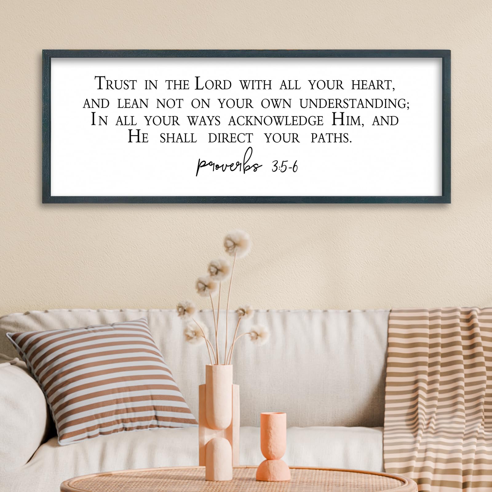 FZMHASLWW Bible Verse Proverbs 3:5-6 Wall Decor, 32