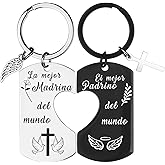 Ioffersuper 2 Pcs Godparents Keychain From Godchild Gift For Baptism Godparents Proposal Gifts First Communion Gift Thank You Present For Godparent Christening Keychain For Godmother Godfather