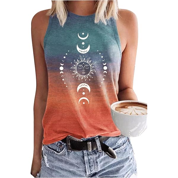 Women's Beach Heartbeat Tank Top - Sleeveless Love Graphic Muscle Shirt For Summer & Vacation, Milk White, Large