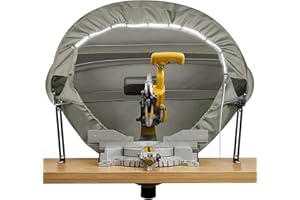 Miter Saw Dust Collection Hood with LED Light，Effective Table Saw Dust Collector with Storage Bag，Collecte Saw Dust for 10" &
