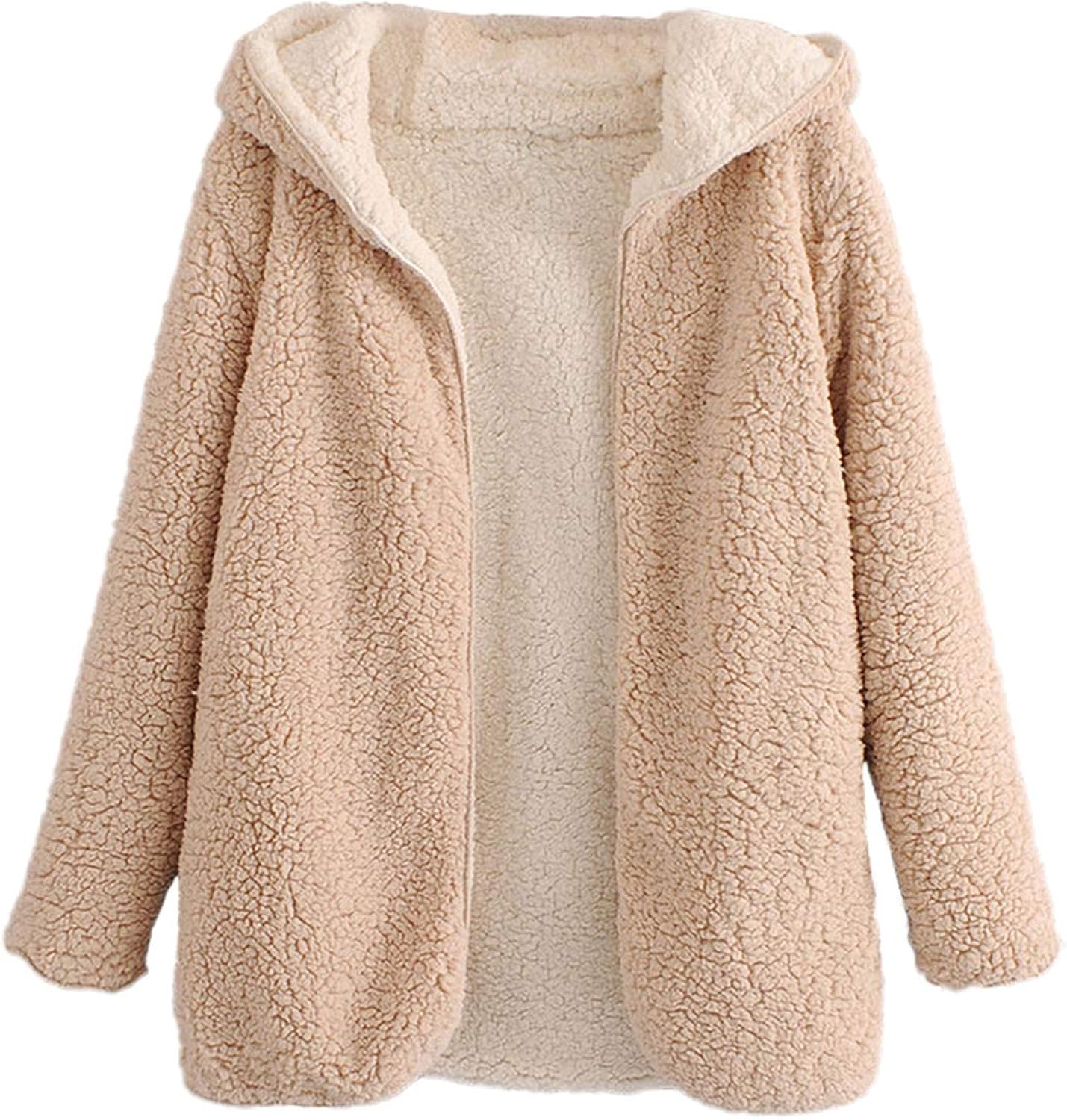 Outwear 2019 Winter Faux Fur Long Teddy Coat Synthetic Faux Fur
