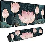 Hanazaoa Golden Lotus Gaming Mouse Pad Large Mouse