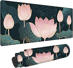 Hanazaoa Golden Lotus Gaming Mouse Pad Large Mouse