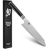 Shun Classic 8" Kiritsuke Knife, Handcrafted Japanese Kitchen Knife for Professional and Home Chefs, VG-MAX Core with Damascu