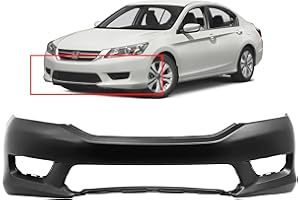ZERO TOWN Front Bumper Cover compat for Accord Sedan 4-Door EX EX-L Sport Touring Hybrid 2.4L 3.5L 2013-2015, Replacement for HO1000288 04711T2AA90ZZ 04711-T2A-A90ZZ