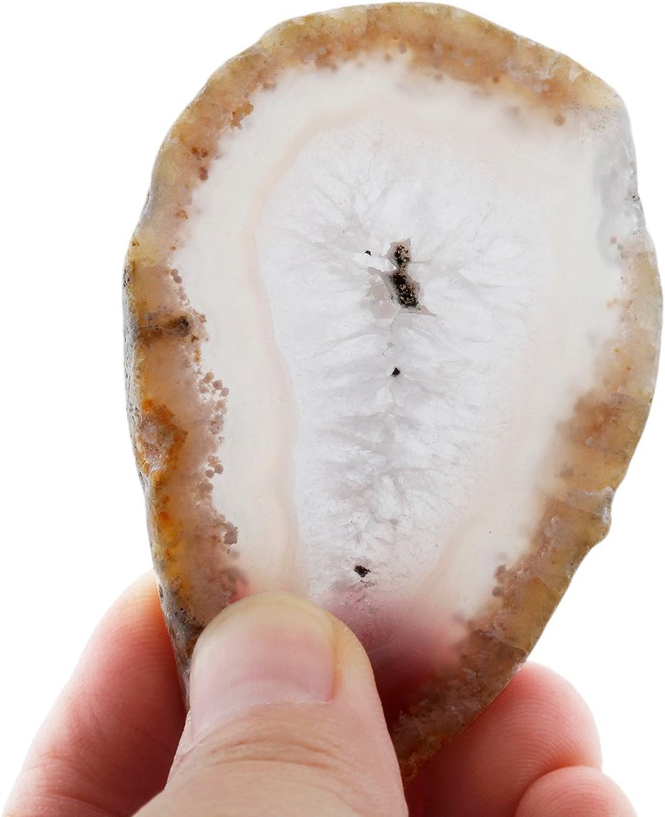 Shanxing Undrilled Natural Agate Slices Geode Irregular Stone Healing Crystal for Wedding Place Cards Reiki Desk Decor Set of 10 - Image 4