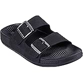 Skechers Women's Hyper Slide - Vida Two-Band, Black/Black, 9