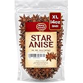 Star Anise 14 Oz Bulk Bag | Premium Quality Whole Pods | Chinese Star Anise Pods - Perfect for Flavorful Dishes | Great for B