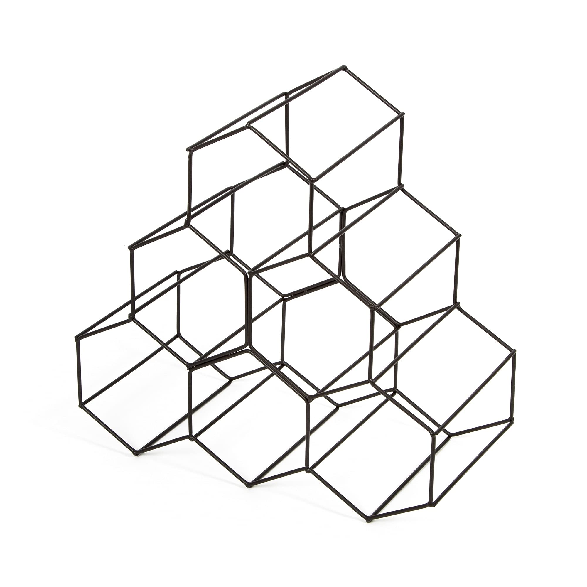 Compactor 6 Bottle Wine Holder Rack, Standing Wine Rack, 30 x 14 x 29 cm, Copper, RAN8663