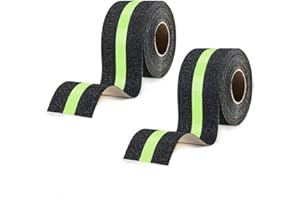 Glow in The Dark Anti-Slip Tape - Heavy Duty PET Stair Treads for Outdoor Steps, Non Skid Traction Tape Extreme Weatherproof,