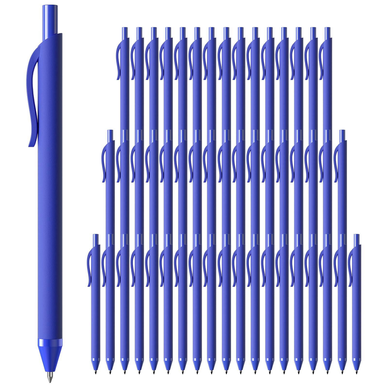 Photo 1 of InkSlick 50 Pack Blue Ink Pens - Bulk Pens, 1.0MM Medium Point Ballpoint Pens, Smooth Writing No Bleed Retractable Ball Point Pen (Blue)