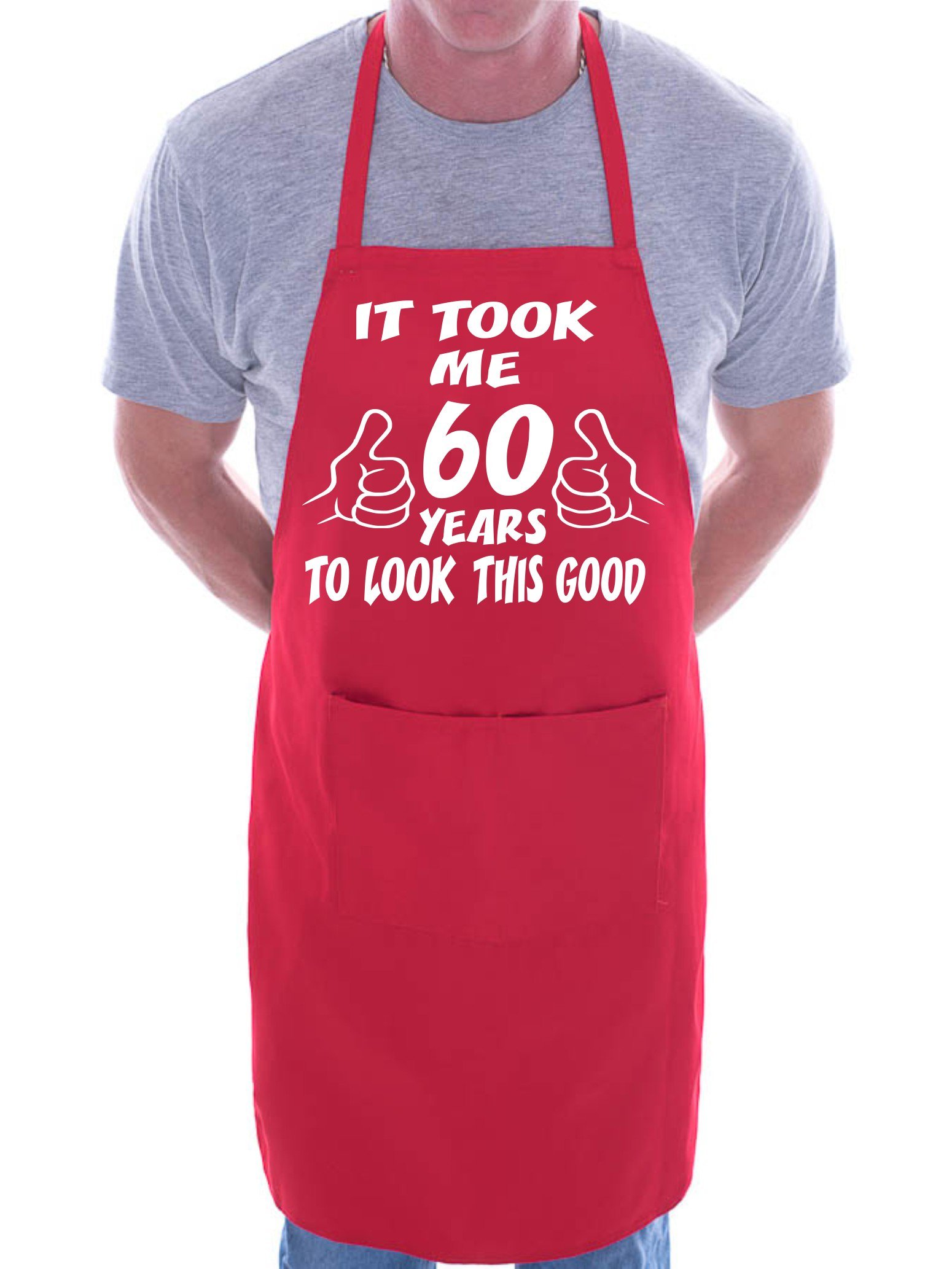 Print4U 60th Birthday It Took 60 Years BBQ Cooking Funny Novelty Apron Red