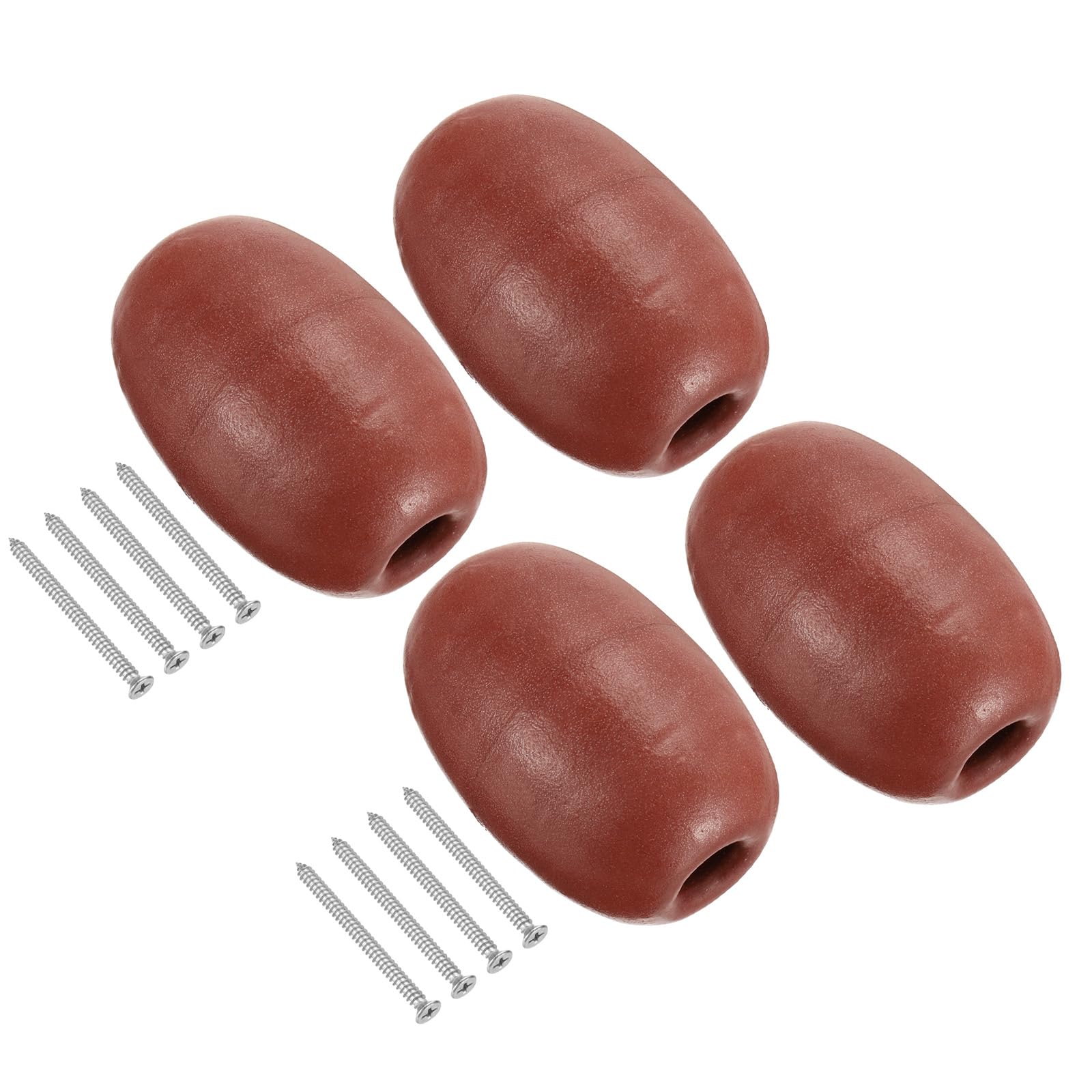 PATIKIL 5.51" x 3.54" Rope Float Buoy Set, 4 Pcs 570g Deep Water Floats Rope Float Buoy with Screw Great for Trail Markers Dock Floats Kayak Boats Swimming Pool, Red