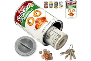 BOSTRA Diversion Safe Stash Can with Hidden Storage, Hidden Safe in Plain Sight, Secret Money Safe for Cash with Hidden Compartment for Keys Hider (Meatballs)