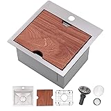 IKEBANA 15 Inch Bar Sink Brushed Nickel 304