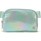 Pander Everywhere Crossbody Bag Iridescent Polyester Sling Belt Bag with Adjustable Strap