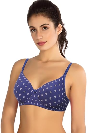 Women's Printed Superfine Cotton Non-Paded Bra
