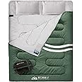 IFORREST Double Sleeping Bag for Adults - 2 Person Cold Weather(3-4 Seasons) Camping Bed, Extra-Wide & Warm - Queen Size XL