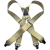 Holdup 1 1/2" wide Classic Series Suspenders for Men with Patented Gripper Clasp