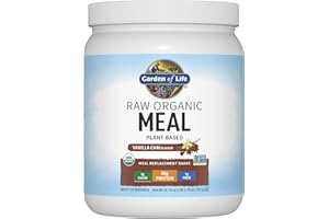 Garden of Life Meal Replacement Shakes, Vegan Protein Powder, Raw Organic Protein Powder, Vanilla Chai Protein Powder with Plant Based Pea Protein, Sprouts, Greens, Probiotics, Dairy Free 14 Servings