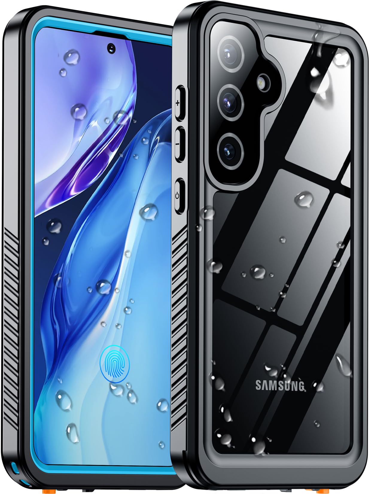 Temdan Designed for Samsung Galaxy S25 Plus Case Waterproof,Built-in Lens&Screen Protector Military Shockproof Dropproof IP68 Underwater Full Body Phone Case for Galaxy S25 5G Plus 6.7"LightBlue(2025)