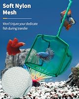 Uniclife 10 cm Aquarium Net with Braided Metal Handle Fine Mesh Scraper Net view 2