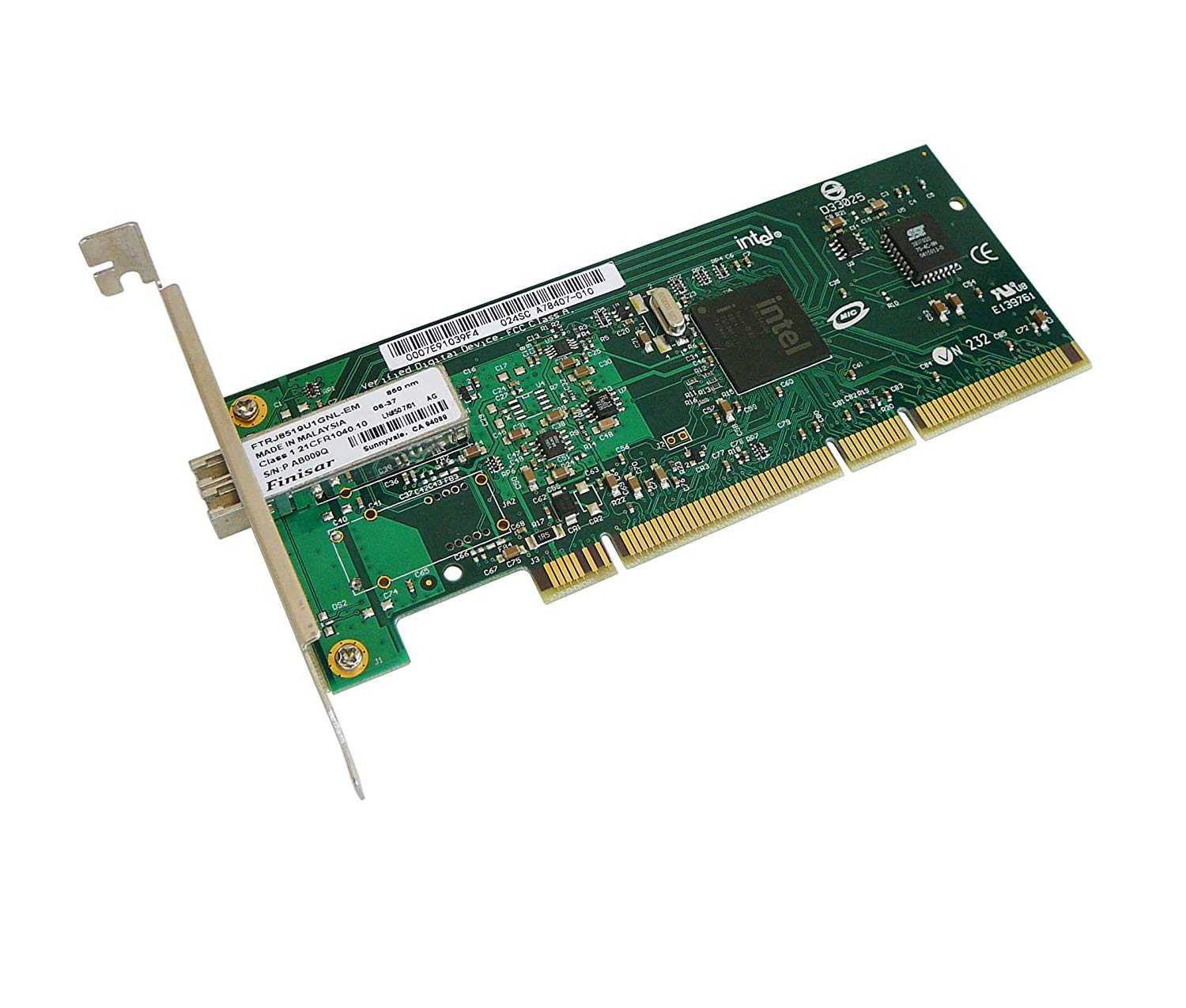KALEA-INFORMATIQUE Controller card with 1 Gigabit Ethernet port via OPTICAL FIBRE on PCI-X port (PCIX 133MHz) for PC or Server with Chipset PC82545GM