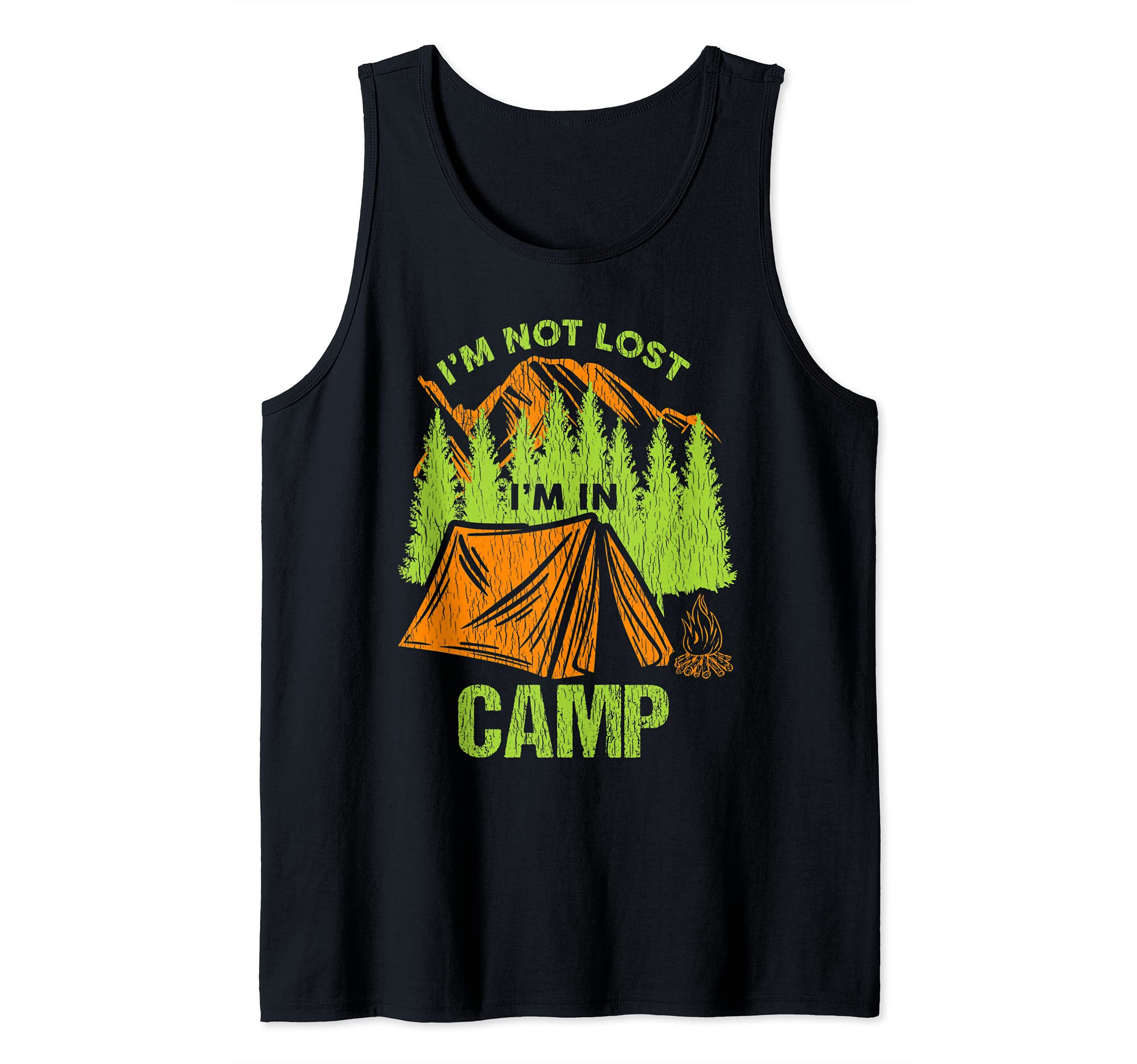 Retro Camping Lover Outdoor Tent Camp Mountain Hiker Camper Tank Top