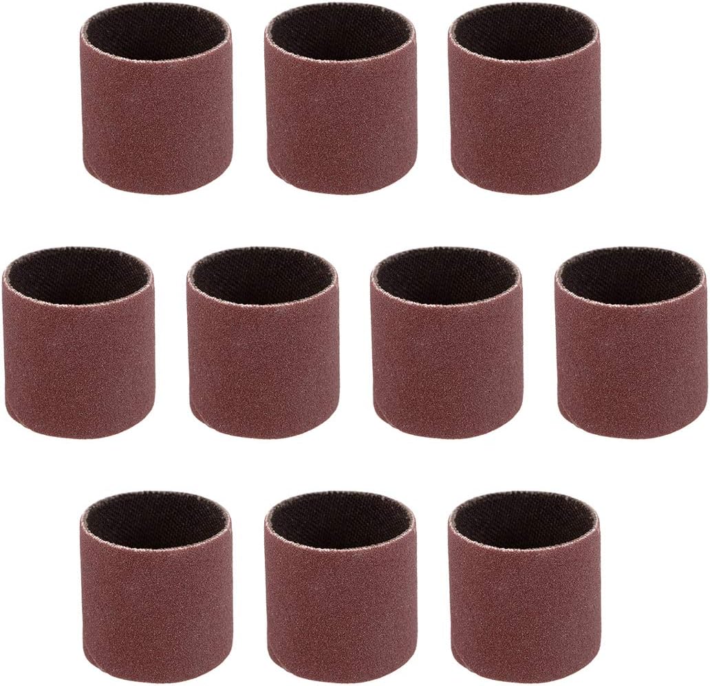 sourcing map 1 Inch x 1 Inch Sanding Sleeves 240 Grits Sandpapers Band Drums 10 Pcs