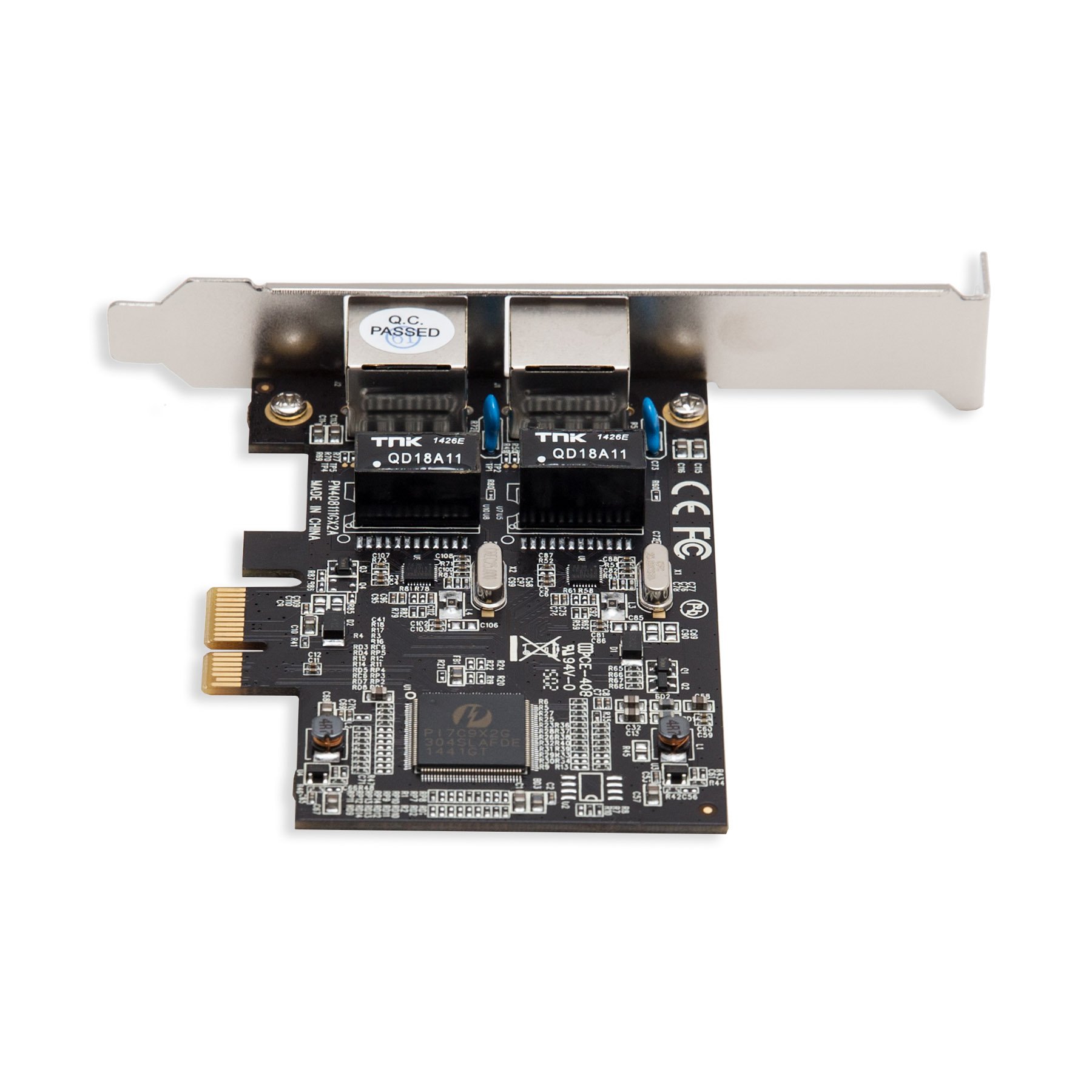 Syba 2 Port Gigabit Ethernet PCI-e x1 Network Interface Card 10/100/1000Mbps LAN Adapter Controller RTL8111E