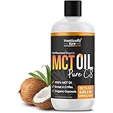 Intentionally Bare MCT Oil - Coconut Oil with 99.2% C8 and 0.8% C10 for Clean Energy, Brain Health & Focus - MCT Oil C8 for Keto, Paleo & Vegan Diet - Unflavored Coconut MCT for Coffee & Salads 32oz