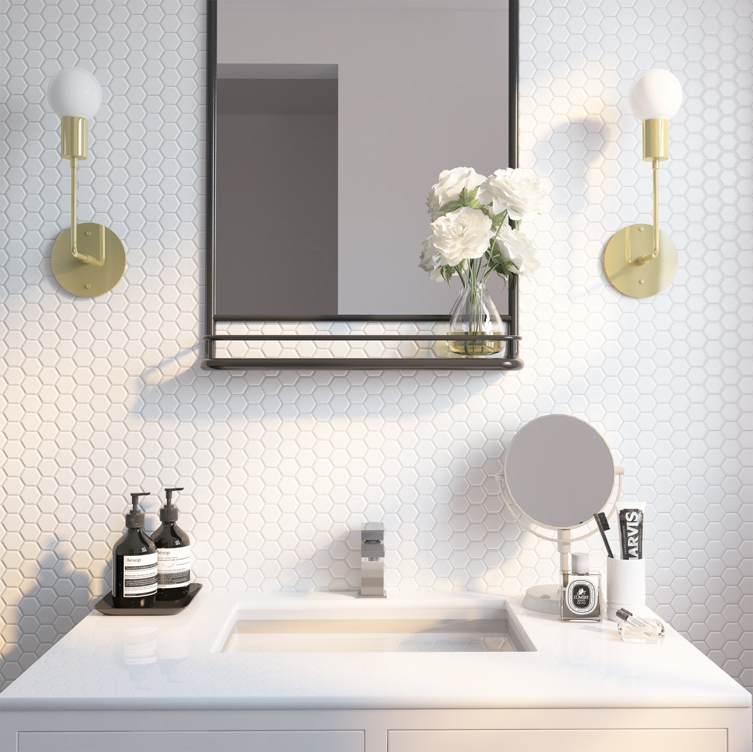 Funime Waterfall Basin Taps Mixers Square Bathroom Sink Taps Chrome Brass Single Lever