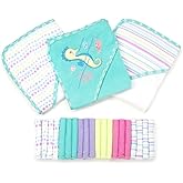 Spasilk Baby 23 Piece Bath Hooded Towels and Washcloths Set for Newborn Boys and Girls